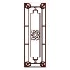 Chinese Privacy Frosted Glass Window Film Imitation Redwood Lattice Window Film No Glue Sliding Door Static Film; 15x39 inch