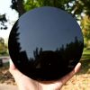 1pc Obsidian round plate-Polished Black Obsidian Mirror- Scrying Mirrors, Fengshui, Home Decor-Collectible- Reiki Disc Special Gift