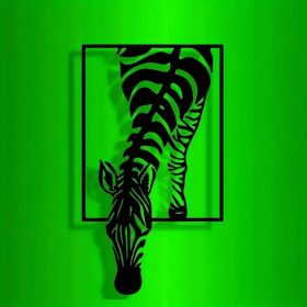 CIFbuy 1 pieces Ultra practical minimalist zebra metal wall art, handmade iron stripe decoration, modern black and white animal patterns, home of