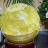 1pc grade natural lemon Crystal Crystal ball with Golden color shimmering Silvery inclusions - Bohemian style quartz ball