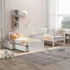 Twin over Twin Bunk Bed with Drawers, Convertible Beds, White(Old SKU: SM000240AAK-1)