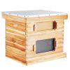 Bee Hive 20 Frame Bee Hives Starter Kit, Beeswax Coated Fir Wood, 1 Deep + 1 Medium Bee Boxes Langstroth Beehive Kit