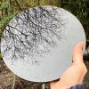 1pc Obsidian round plate-Polished Black Obsidian Mirror- Scrying Mirrors, Fengshui, Home Decor-Collectible- Reiki Disc Special Gift