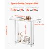 Acrylic Console Table, 2 Tiers Narrow Side Desk with Bottom Open Storage, Modern Rectangle Acrylic End Table, Transparent Entry Desk for Foyer