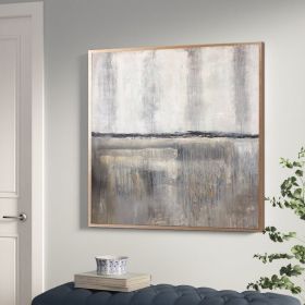 Large Oil Painting Abstract Silver Painting Oversize Art Wall Painting Simple Wall Art Minimalist Abstract Painting Office Decor (size: 150x150cm)