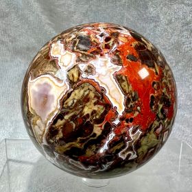 Boho Style-1pc Money Lace Agate Sphere - Polished Stone for Home Decor, Perfect Holiday Gift (size: 6-7cm)