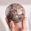 Boho Style-1pc Money Lace Agate Sphere - Polished Stone for Home Decor, Perfect Holiday Gift