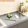 Stainless Steel Cutting Board for Kitchen - Large 304 Chopping Boards, Suitable for Meat Vegetables Bread and Baking,Kitchen Accessories,