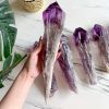 1pc Amethyst Scepter, Large Raw Uncarved Crystal, Stunning Gradient Amethyst Scepter, Perfect Gift For Family And Friends, Christmas, Valentine'S Day