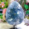 1pc Rare Celestite Crystal Cluster - High-Quality Blue Druze, Bohemian Style DIY Jewelry Accessory, Feng Shui Ornament, Aquarium Decoration