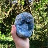 1pc Rare Celestite Crystal Cluster - High-Quality Blue Druze, Bohemian Style DIY Jewelry Accessory, Feng Shui Ornament, Aquarium Decoration