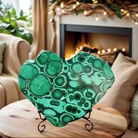 1pc Stunning Malachite Slab, Polished Malachite Slices, Crystal Specimen Collection, Malachite Eye, Elegant Rough Stone for Home And Office (weight: 400-500g)