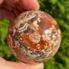 Boho Style-1pc Money Lace Agate Sphere - Polished Stone for Home Decor, Perfect Holiday Gift