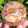Boho Style-1pc Money Lace Agate Sphere - Polished Stone for Home Decor, Perfect Holiday Gift