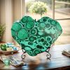 1pc Stunning Malachite Slab, Polished Malachite Slices, Crystal Specimen Collection, Malachite Eye, Elegant Rough Stone for Home And Office