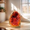Sparkling Natural Orange Crystal Cave Clusters with Polished Edges, Geodes from Home Decoration from Uruguay, Suitable for Home And Office Decoration